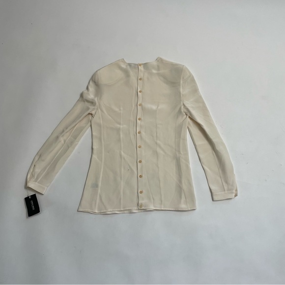 VINTAGE NWT ARMANI silk button back blouse - Picture 7 of 12